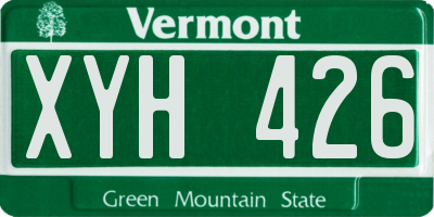 VT license plate XYH426