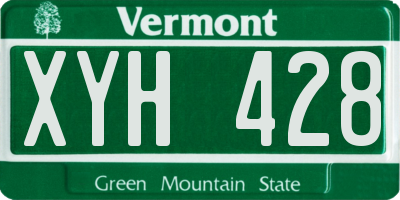 VT license plate XYH428