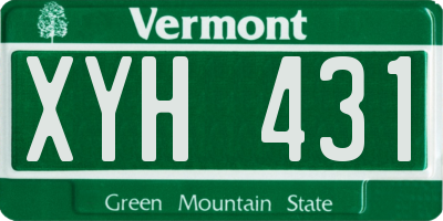 VT license plate XYH431