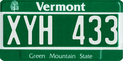 VT license plate XYH433