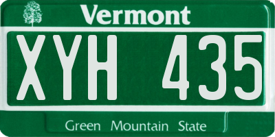 VT license plate XYH435