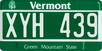 VT license plate XYH439