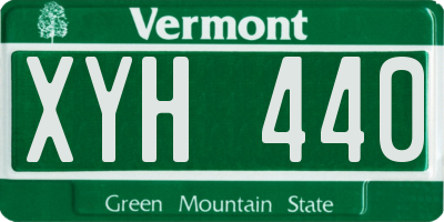 VT license plate XYH440