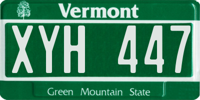 VT license plate XYH447