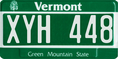 VT license plate XYH448