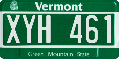 VT license plate XYH461