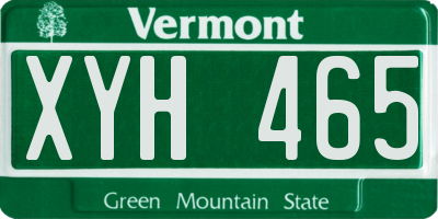 VT license plate XYH465
