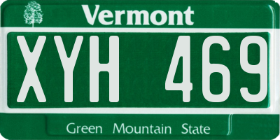 VT license plate XYH469