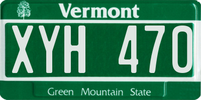 VT license plate XYH470