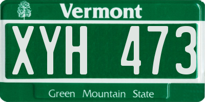 VT license plate XYH473