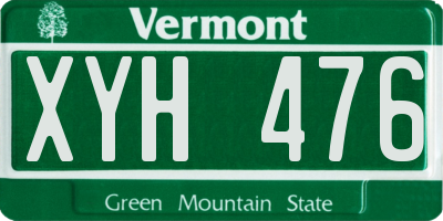 VT license plate XYH476
