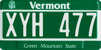 VT license plate XYH477