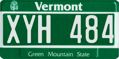 VT license plate XYH484