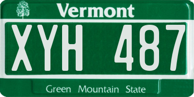 VT license plate XYH487