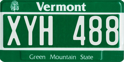 VT license plate XYH488