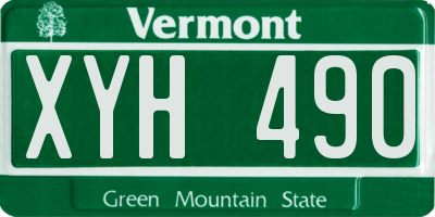VT license plate XYH490