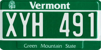 VT license plate XYH491