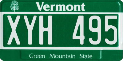 VT license plate XYH495
