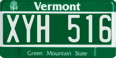 VT license plate XYH516