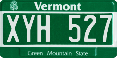 VT license plate XYH527