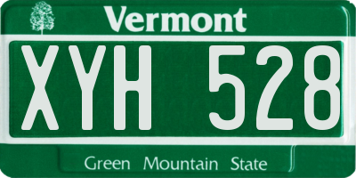 VT license plate XYH528