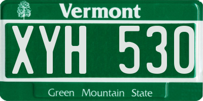 VT license plate XYH530