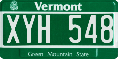 VT license plate XYH548