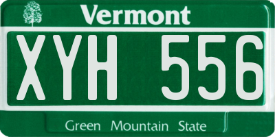 VT license plate XYH556