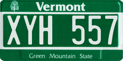 VT license plate XYH557