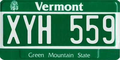 VT license plate XYH559