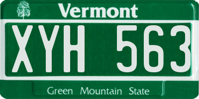 VT license plate XYH563
