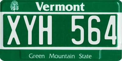 VT license plate XYH564