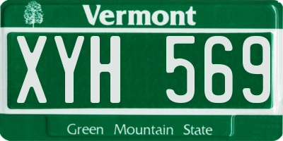 VT license plate XYH569