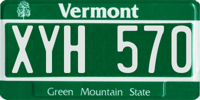 VT license plate XYH570