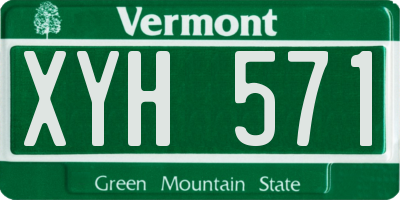 VT license plate XYH571