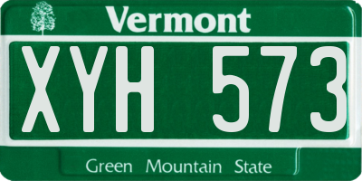 VT license plate XYH573