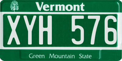 VT license plate XYH576