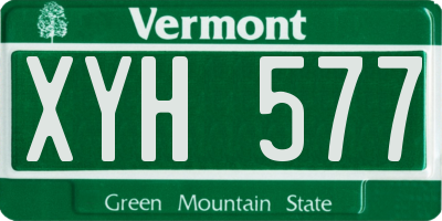 VT license plate XYH577