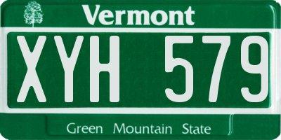 VT license plate XYH579