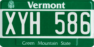 VT license plate XYH586