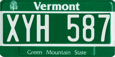VT license plate XYH587
