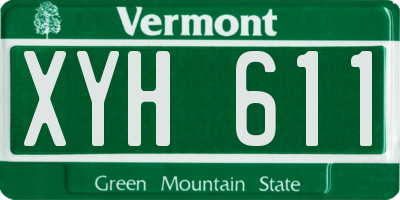 VT license plate XYH611