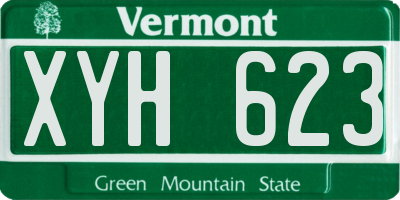 VT license plate XYH623