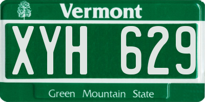 VT license plate XYH629