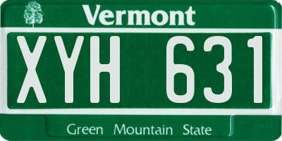 VT license plate XYH631