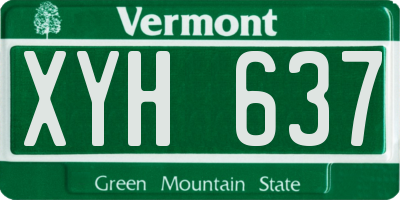VT license plate XYH637