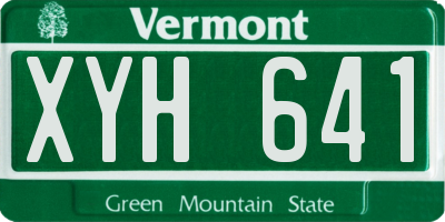 VT license plate XYH641