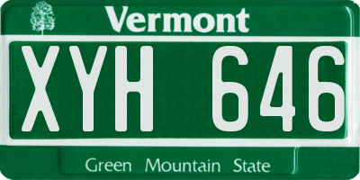 VT license plate XYH646