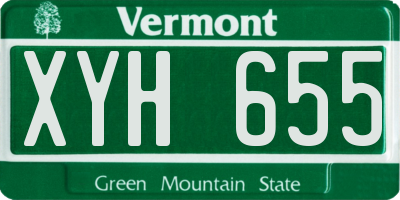 VT license plate XYH655