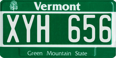 VT license plate XYH656